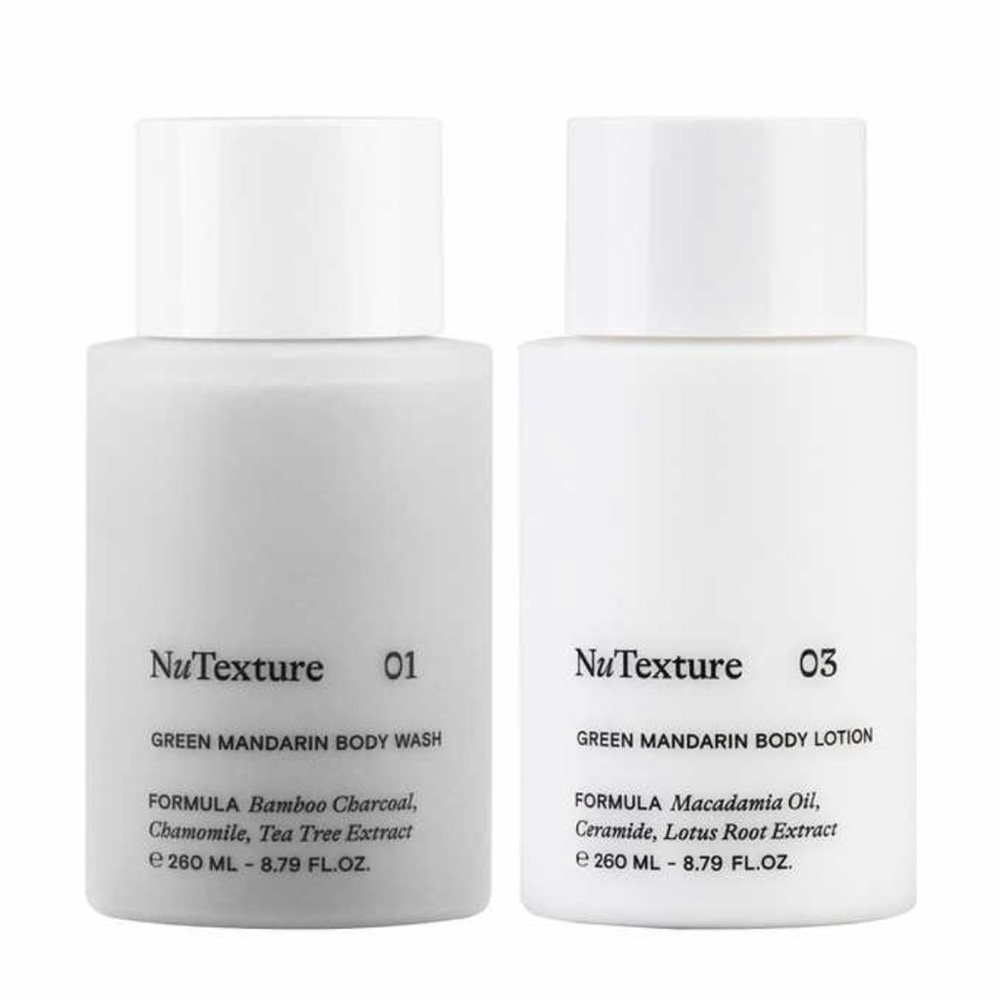 Nu texture body care set ( Korean) new 2 piece set , green mandarin